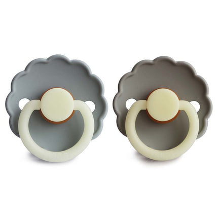 Frigg Smoczek Rozmiar 2 Daisy Night French Gray / Portobello Silicone 2-Pack