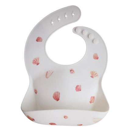 Mushie Bib Silicone Shells Ivory