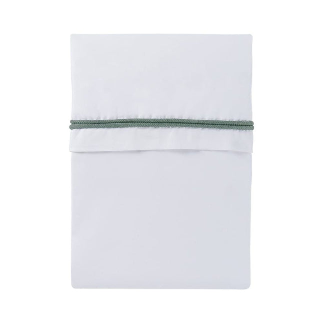 Prześcieradło dziecięce Knitted Piping Mint/White