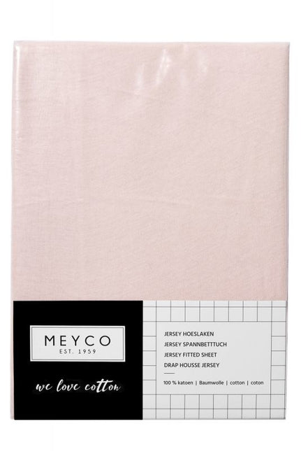 Meyco Prześcieradło Jersey Jasnoróżowe 40x80/90 cm