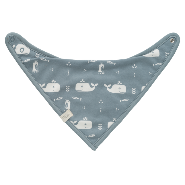 Fresk Bib Bandana Whale Blue Fog