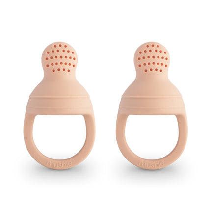 Mushie Pacifier Fresh Food Feeder Blush Silicone 2szt.