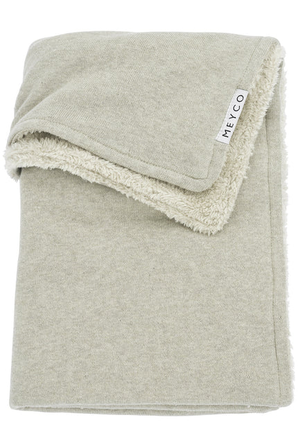 Koc do łóżeczka Meyco Teddy Knit Basic Sand Melange