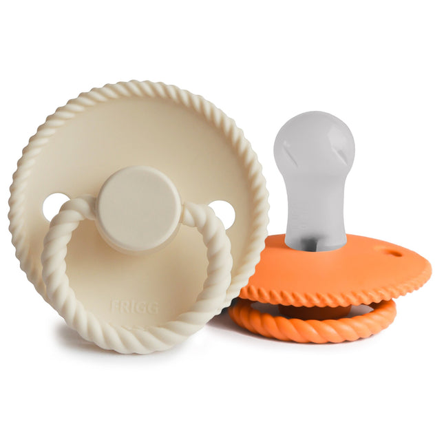 Frigg Smoczek Rozmiar 1 Rope Cream/Maple Silicone 2-Pack