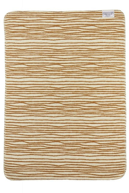 Meyco Cradle Blanket Flannel Stripe Camel