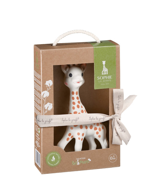 Pierścionek na ząbkowanie Sophie the Giraffe Egiraffe w pudełku prezentowym So Pure z kokardką