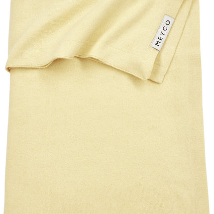 Koc do łóżeczka Meyco Knit Basic Soft Yellow