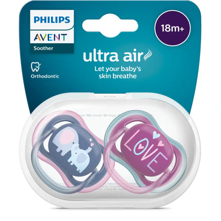 Smoczek Philips Avent +18 miesięcy Air Elephant/Love