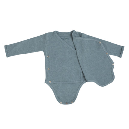 Baby's Only Romper z długim rękawem Melange Stonegreen