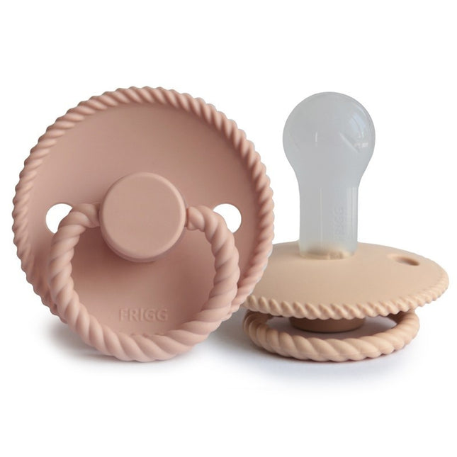 Frigg Smoczek Rozmiar 2 Rope Croissant/Blush Silicone 2-Pack