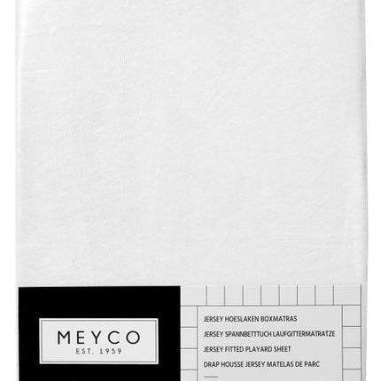 Meyco Prześcieradło Jersy Box Materac Biały 75x95cm