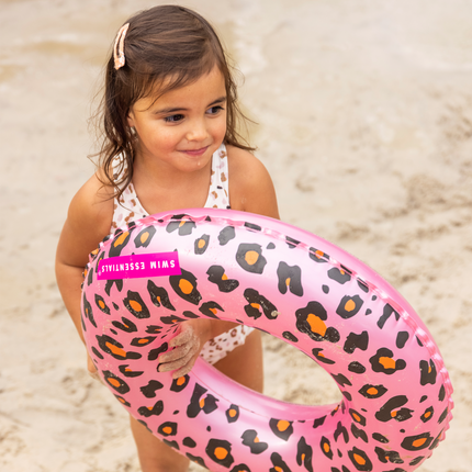 Dziecięca opaska do pływania Swim Essentials Leopard Print Pink 55Cm