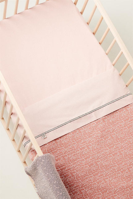 Noppies Ręcznik do kołyski Tiny Dot Poplin 2-Way Misty Rose