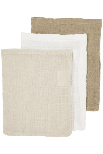 Meyco Washcloth 3-Pack Offwhite/Soft Sand/Taupe 20X17cm