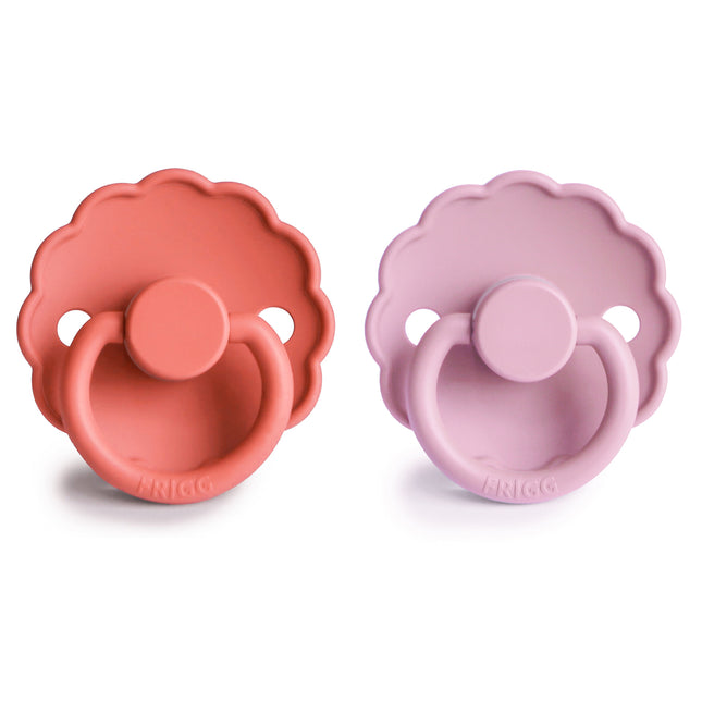 Frigg Smoczek Rozmiar 1 Daisy Pink Cream/Poppy Silicone 2-Pack