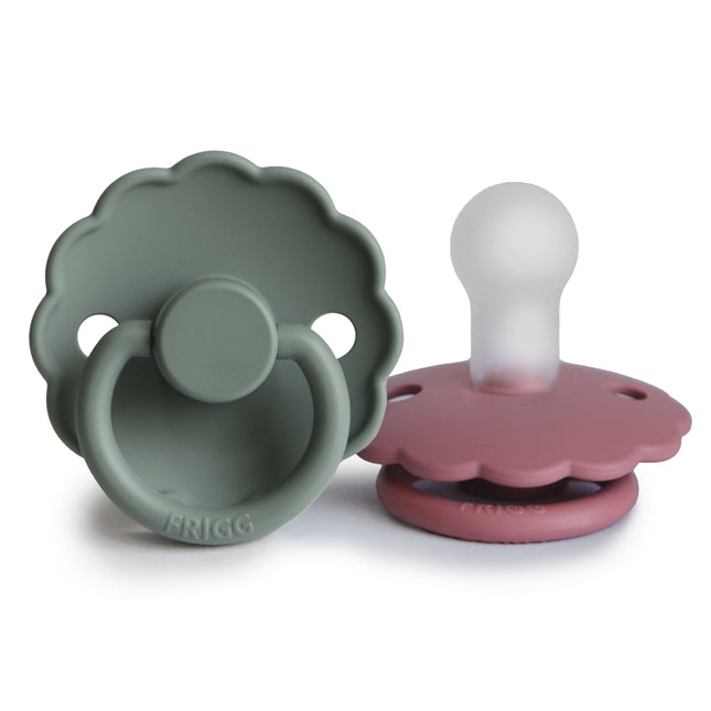 Frigg Smoczek Rozmiar 2 Daisy Dusty Rose/Lily Pad Silicone 2-Pack