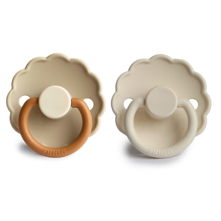 Frigg Smoczek Rozmiar 1 Daisy Blooming Desert/Cream Silicone 2-Pack