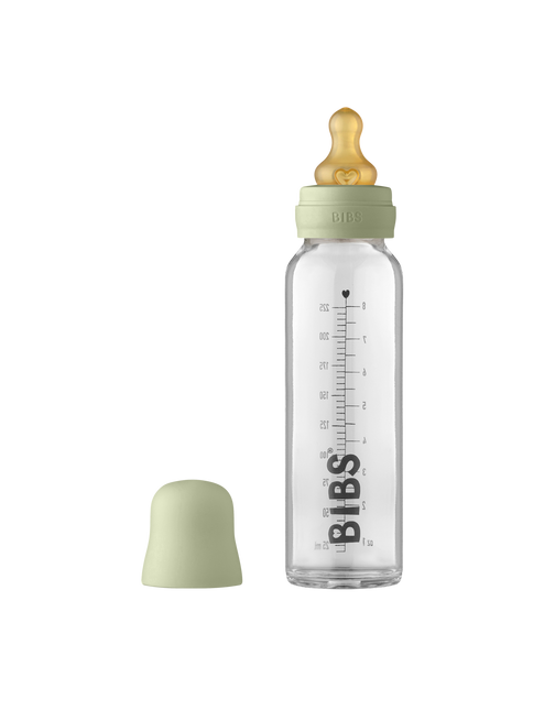 Szklana butelka dla niemowląt BIBS 225ml Sage