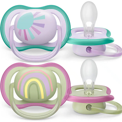 Smoczek Philips Avent +0 miesięcy Air Sun/ Rainbow Girl