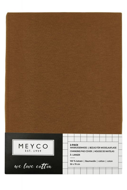 Meyco Pokrowiec na przewijak Basic Jersey Camel 2szt