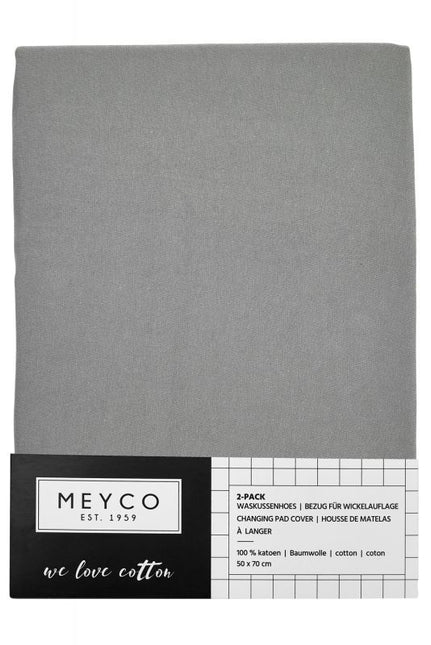 Meyco Pokrowiec na przewijak Basic Jersey Grey 2szt