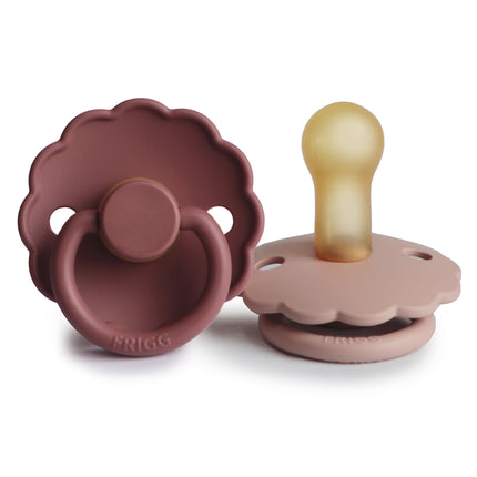 Frigg Smoczek Rozmiar 1 Daisy Baby Blush/Woodchuck Latex 2-Pack