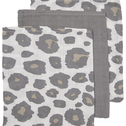 Meyco Washcloth 3St Panther Neutral/Uni Grey/Panter Neutral