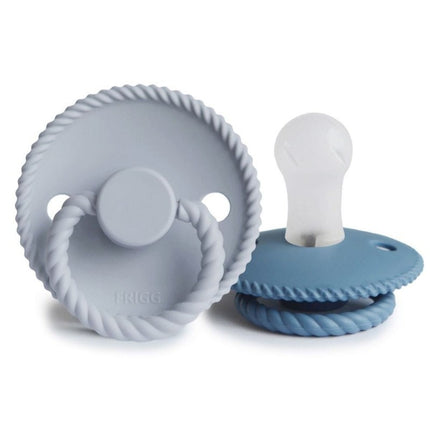 Frigg Smoczek Rozmiar 1 Rope Ocean View/Powder Blue Silicone 2-Pack