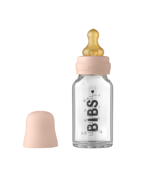 BIBS Butelka dla niemowląt szklana 110ml Blush