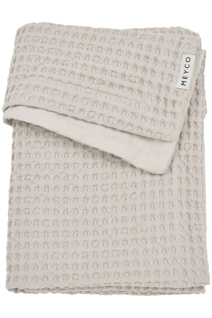 Meyco Baby Waffle Cotton Bed Blanket Greige 100x150cm