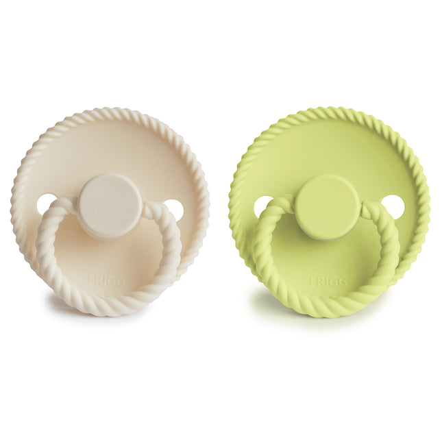 Frigg Smoczek Rozmiar 1 Rope Cream/Matcha Silicone 2-Pack