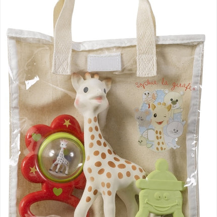 Torba na ząbkowanie z gryzakiem i grzechotką Sophie the Giraffe