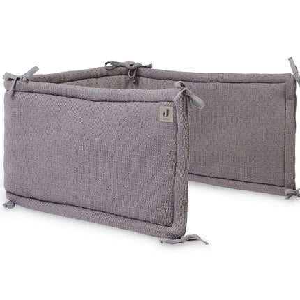 Rama łóżka Jollein Bliss Knit Storm Grey 35x180cm