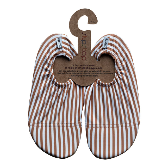 Slipstop Water Shoes Cognac Stripe