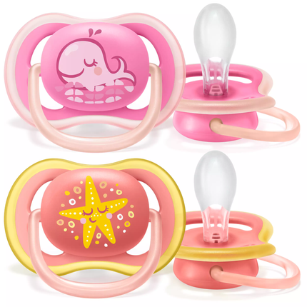 Philips Avent Smoczek uspokajający New Berry Girl Air +6 miesięcy 2 szt.