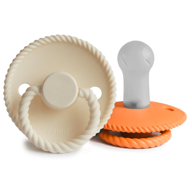 Frigg Smoczek Rozmiar 2 Rope Cream/Maple Silicone 2-Pack