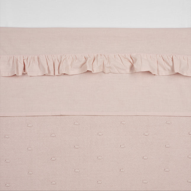 Ręcznik do kołyski Meyco Ruffle Soft Pink