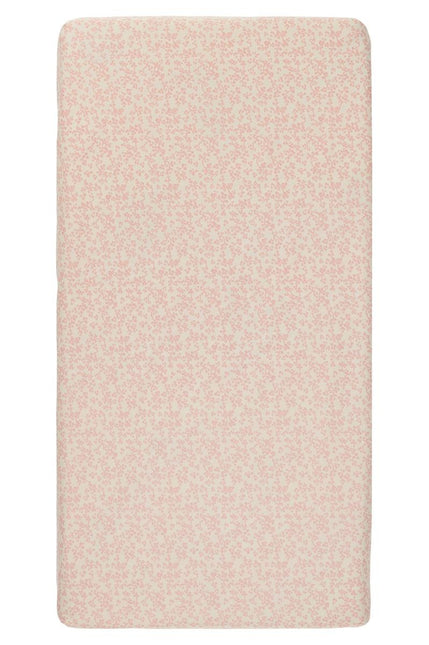 Prześcieradło Noppies Botanical Poplin For Cradle Misty Rose