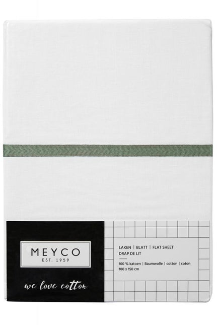 Meyco Cradle Sheet Piping Forest Green