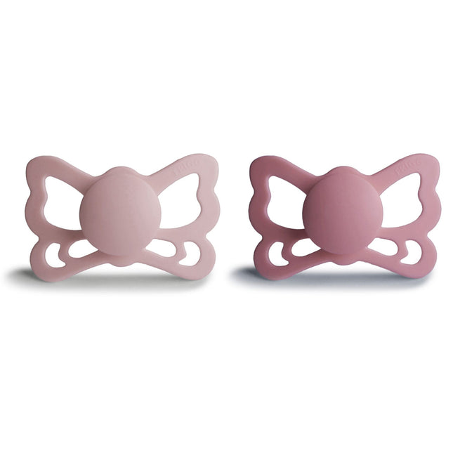 Frigg Smoczek Rozmiar 2 Butterfly Blush/Cedar Silicone 2-Pack