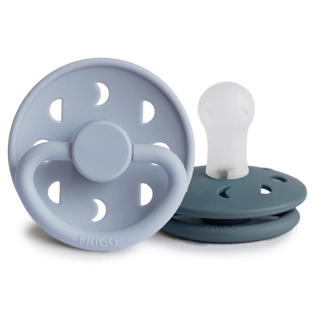 Frigg Smoczek Rozmiar 1 Moon Powder Blue/Slate Silicone 2-Pack