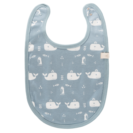 Fresk Bib Whale Blue Fog