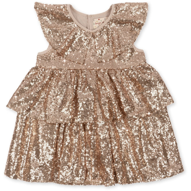 Konges Slojd Baby Dress Starla Sequin S Gold Blush