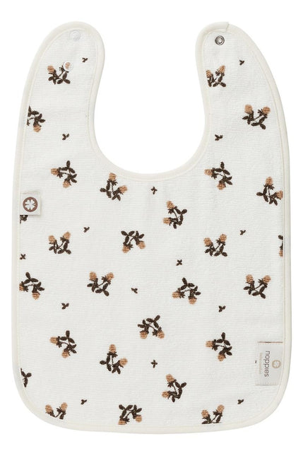 Noppies Bib Terry Blooming Clover Coated Jet Stream