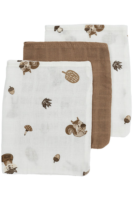 Meyco Washcloth Animal 3-Pack Hydrophilic Toffee 20X17cm