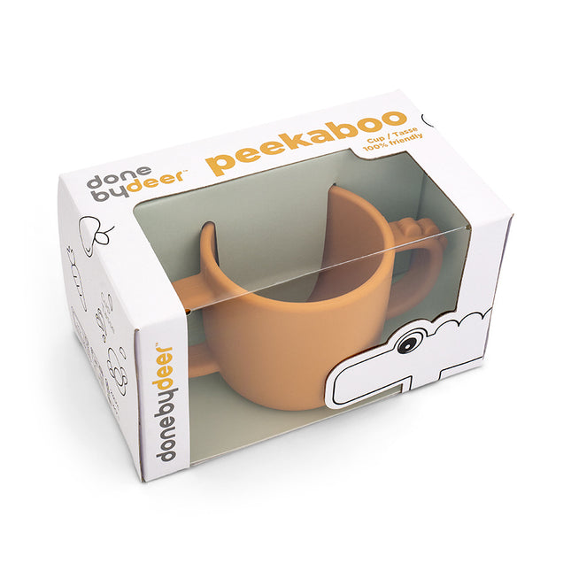 Done by Deer Cup Peekaboo 2-Grip Croco Mustard