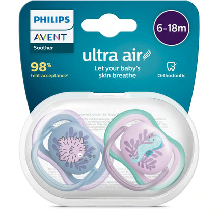 Philips Avent Smoczek uspokajający +6 miesięcy Air Seahorse/Vis