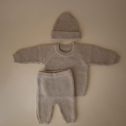 Czapka dziecięca Mushie Chunky Knit Beige