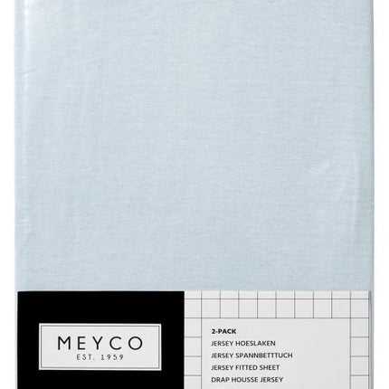 Meyco Prześcieradło Jersey Light Blue 70x140/150 cm 2szt.