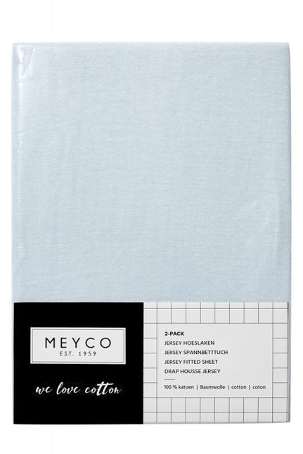 Meyco Prześcieradło Jersey Light Blue 70x140/150 cm 2szt.